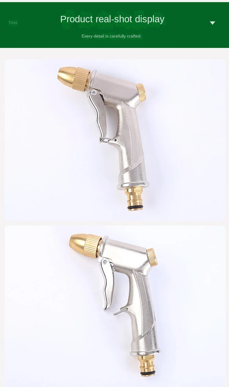 Hochdruck-Wasserspritzpistole mit Metallmessingdüse für Gartenschlauch, Rasen, Autowäsche, Sprüher, Sprinkler, Autowaschwerkzeug, Wasserpistolen Xy002 – Detail 10