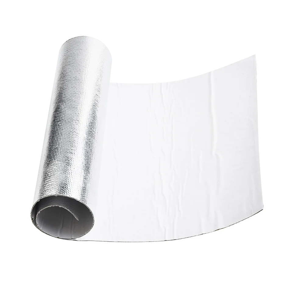 25x50cm Thick Aluminum Fiber Car Fender Heat Sound Insulation Mat 800 Celsius Shielding High Quality Car Accessories