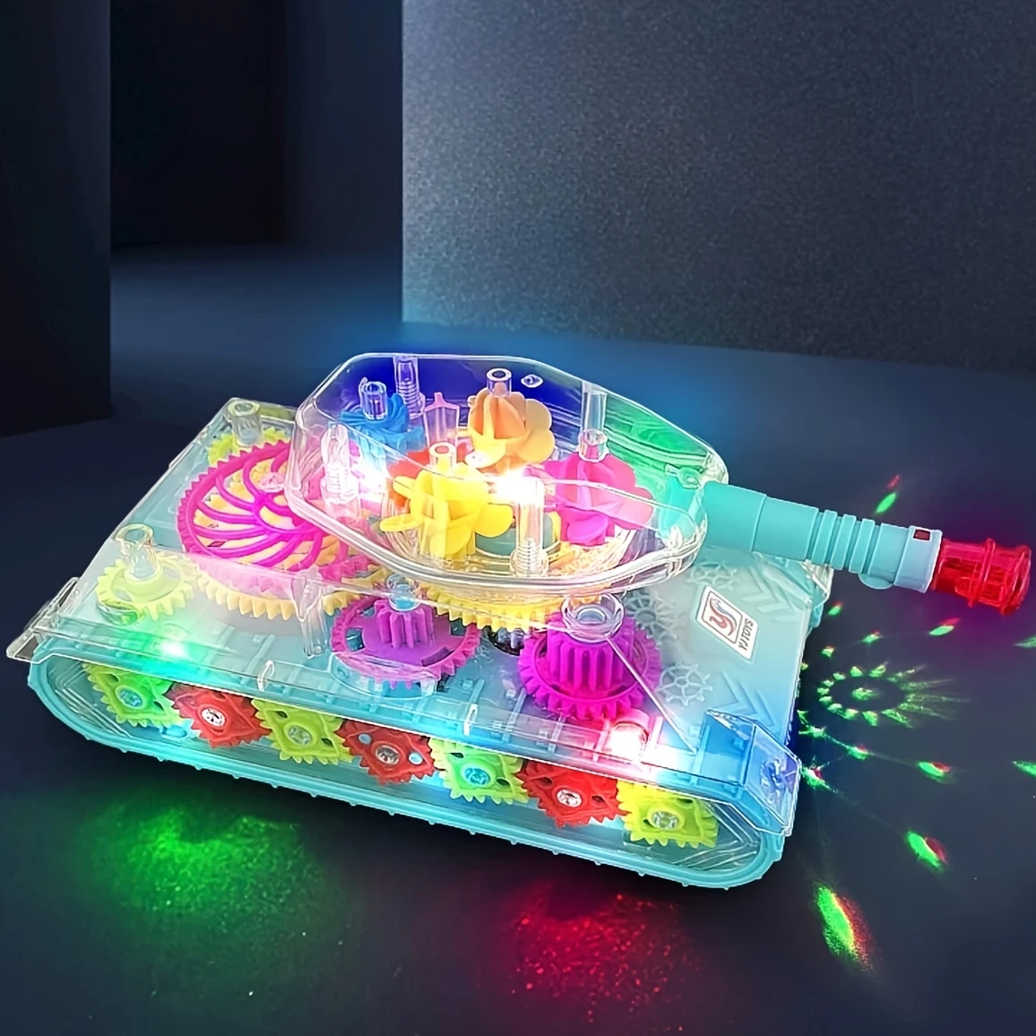 

Детский игрушечный танк, детский игрушечный танк, детский ходунок, с цветной подсветкой, движущимися устройствами и музыкой, детский забавный развивающий игрушечный танк-автомобиль