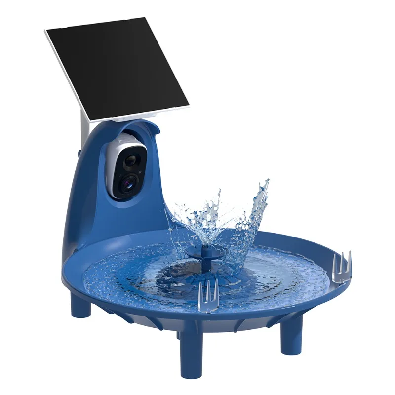 WiFi-connected solar powered 2K resolution smart bird watching device, waterproof garden wildlife artificial intelligence bird