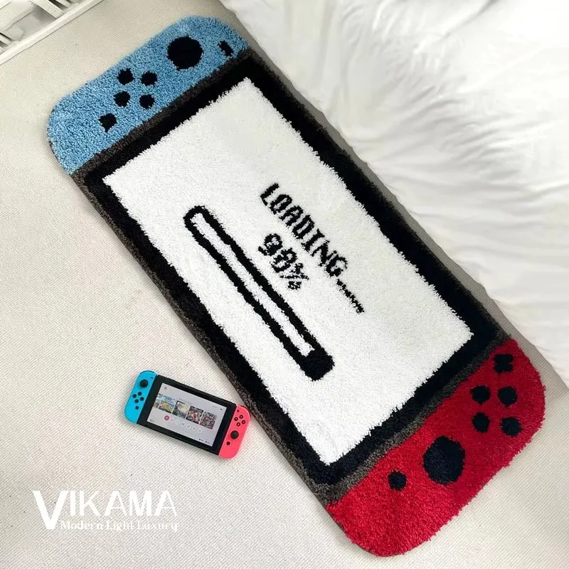 VIKAMA game console light luxury carpet imitation cashmere gaming e-sports children's bedroom bedside soft plush thick floor mat