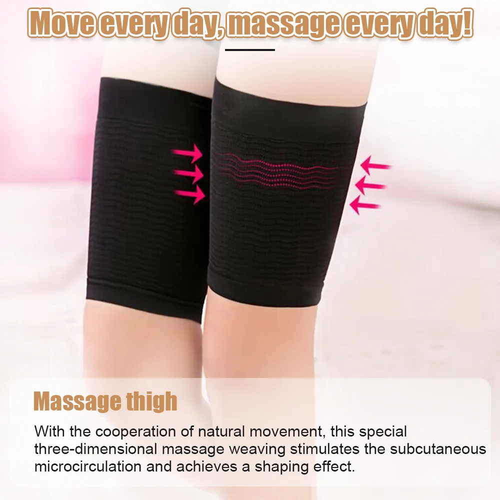 2pcs Female Arm Shaper Leg Shaper Sunscreen Slimming Wrap With Knee Cuff Fat Burner Elastic Compression Arm Cover Arm Protection