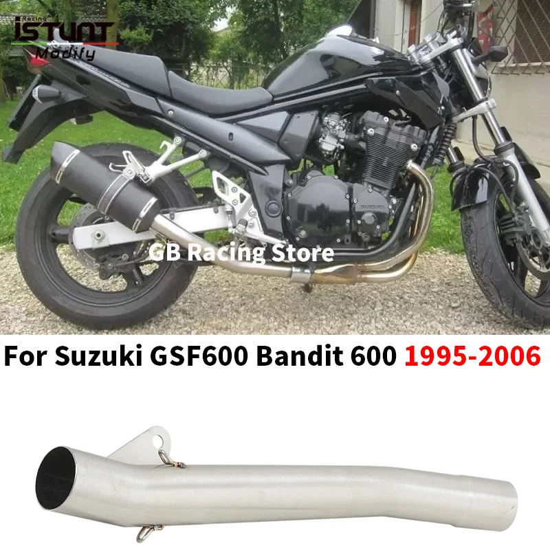 Slip On For Suzuki GSF 600 Bandit 600 1995-2006 Exhaust Pipe Motorcycle 50.8mm Middle Link Pipe Stainless Steel Espace Moto