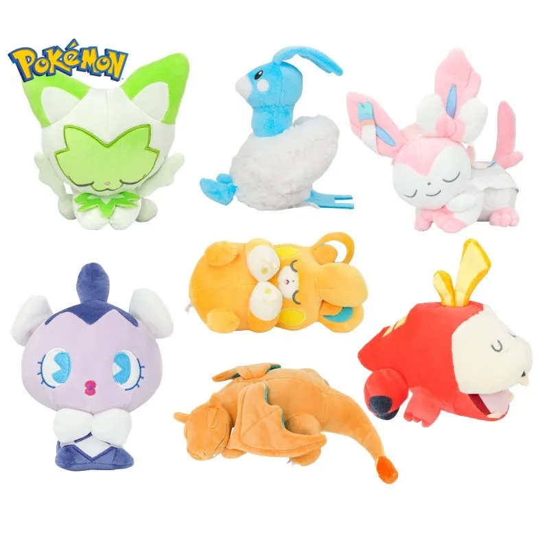 

Плюшевые игрушки Pokemon Altaria Gothita Sleeping Pamo Sylveon Eevee, мягкие игрушки Sprigatito Charizard Fuecoco, плюшевые куклы