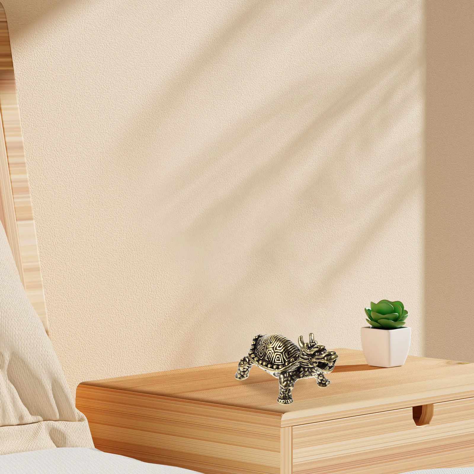 

Brass Turtle Ornament Retro Tortoise Design Tea Pet Perfect for Car Desktop Cabinet Decor Turtle Ornament Animal Sculpture