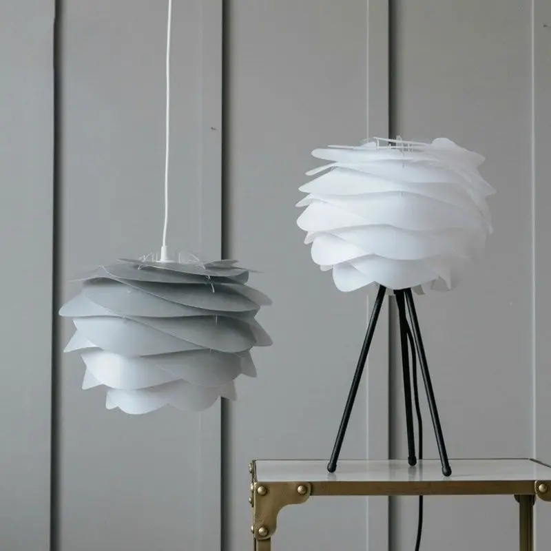 

Rose Flower Chandelier Modern Dining Room Lighting Scandinavian Style Pendant Lamp