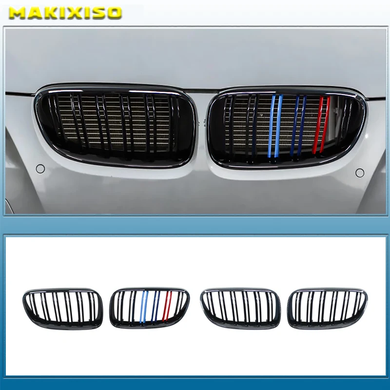 

M Car Front Grill Bumper Grille Kidney Racing Grills Gloss Black For BMW E92 E93 M3 320i 325i 330i Coupe 10-13 2 Door