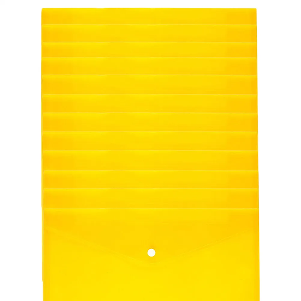 

24Pcs Transparent Document Folder Envelope Classic A4 Tear Proof Water Resistant File Organizer Snap Button Document Holder