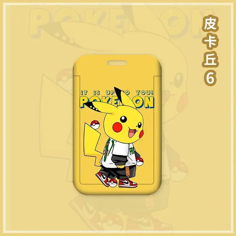 Pokemon Anime Pikachu Card Holder Kawaii ID Card Bank Card Subway Bus Card Cartoon Student ID Boy Girl Work Badge Card Holder view 3