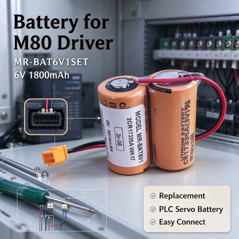 10Pcs 6V 1800mAh PLC Servo Battery 2CR17335A WK17 for Mitsubishi MR-BAT6V1 MR-BAT6V1SET M80