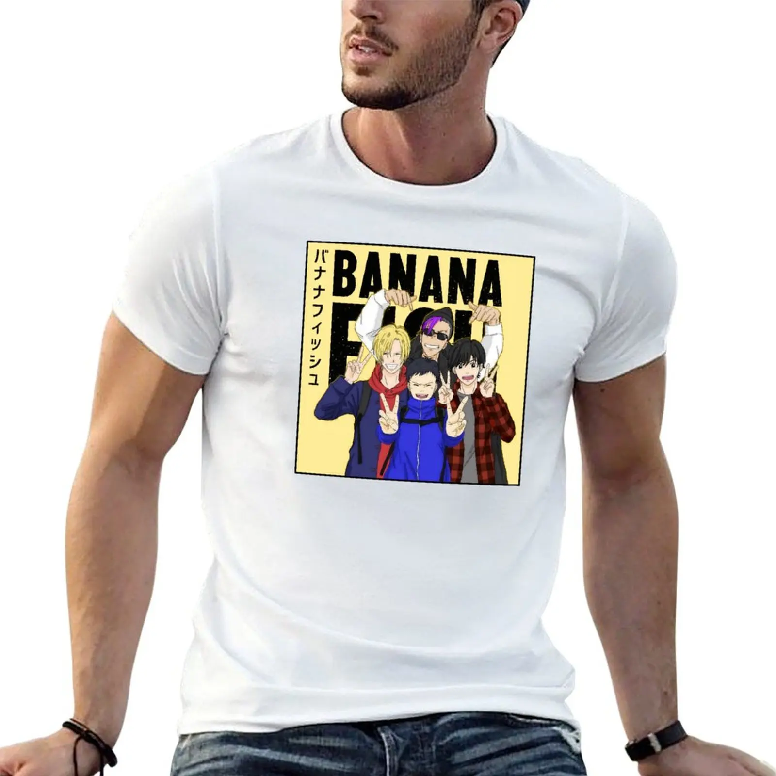 

Banana Fish Friend Group T-Shirt korean fashion aesthetic clothes mens graphic t-shirts big and tall