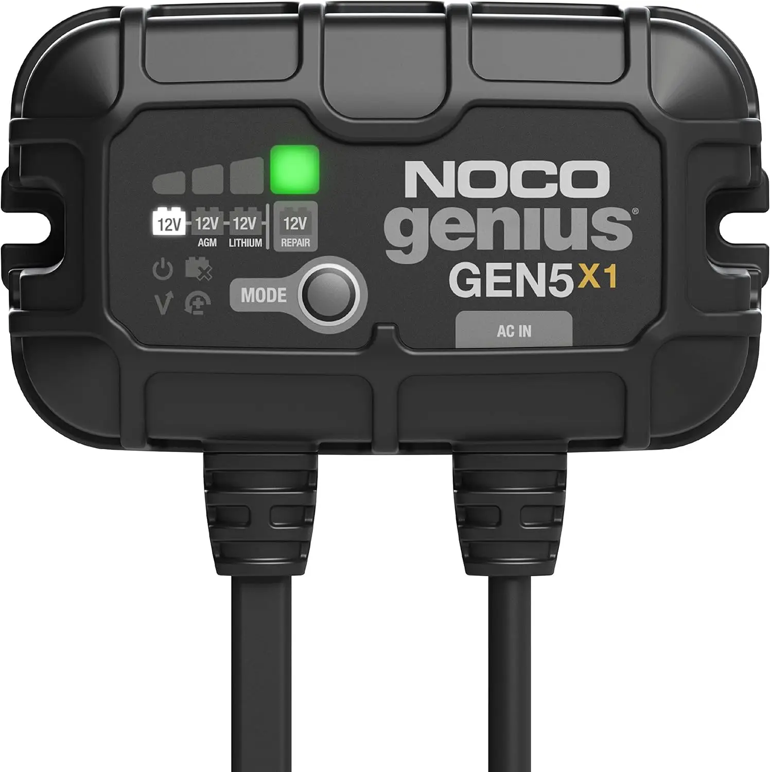 NOCO Genius GEN5X1, 1-Bank, 5A (5A/Bank) Smart Marine Battery Charger, 12V Waterproof Onboard Boat Charger