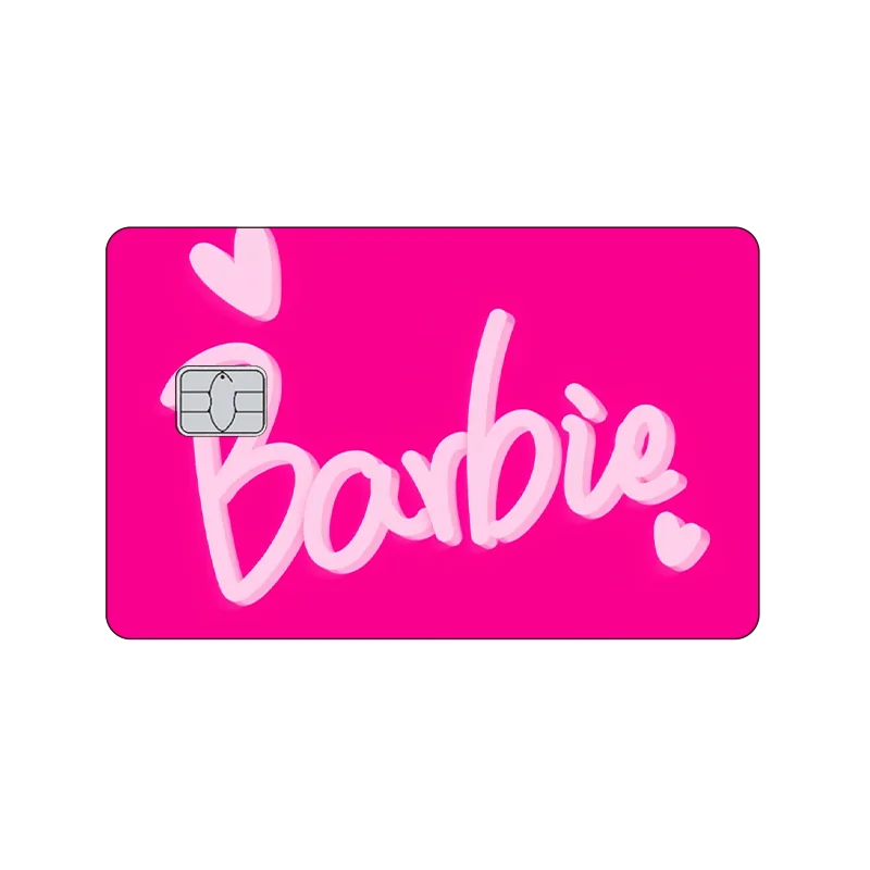 Fashion Barbie New 2024 Matte PVC Film Skin Stickers Anime Kawaii Diy Laser Hd Tape for Bank Credit Debit Card Akcesoria dla kobiet