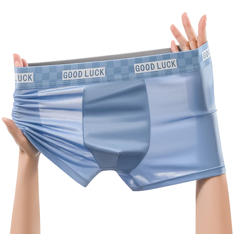 

Ice Silk Boxers Man Underwear Hot Fashion Sexy Men Unerderwear Boxers and Underpants Boxer Shorts Briefs Men's Square Panties