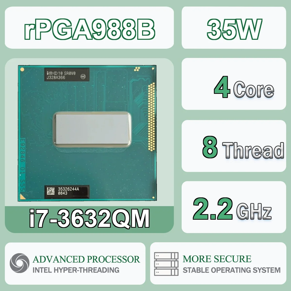 Intel i7 3630QM Laptop CPU -AliExpress