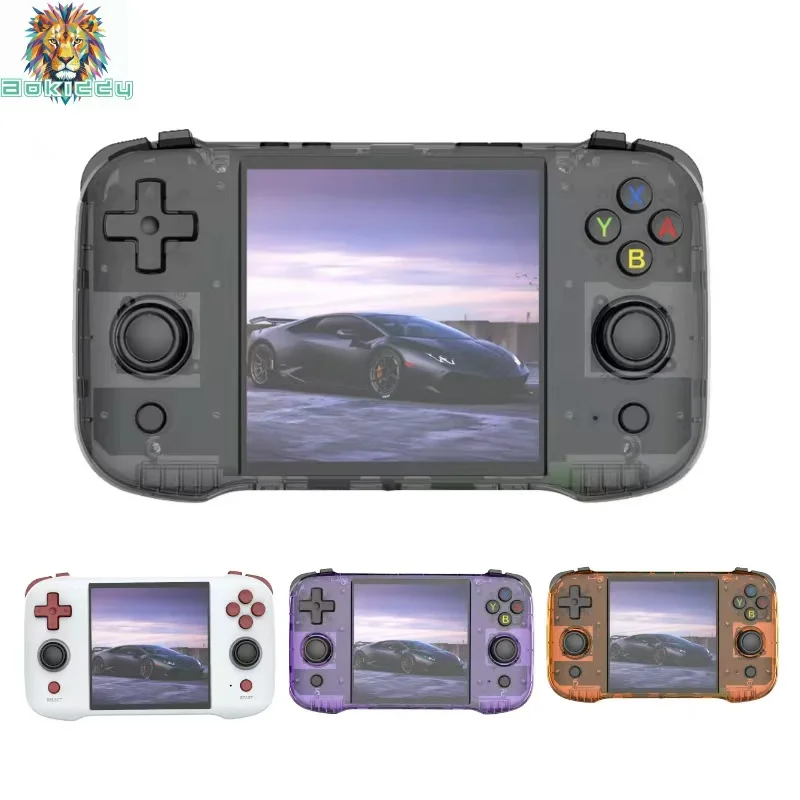 BOKIDDY R46S Retro Handheld Game Console Linux System 4.0inch IPS Screen RK3566 Portable Handheld Video Player Children gift