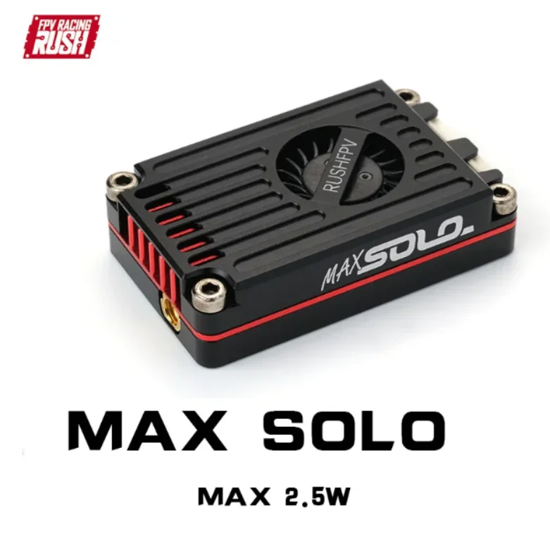 

New RUSHFPV MAX SOLO Image Transmission CNC Shell 2.5W High Power FPV Crossover Aircraft Fixed Wing Long Voyage 1.6W