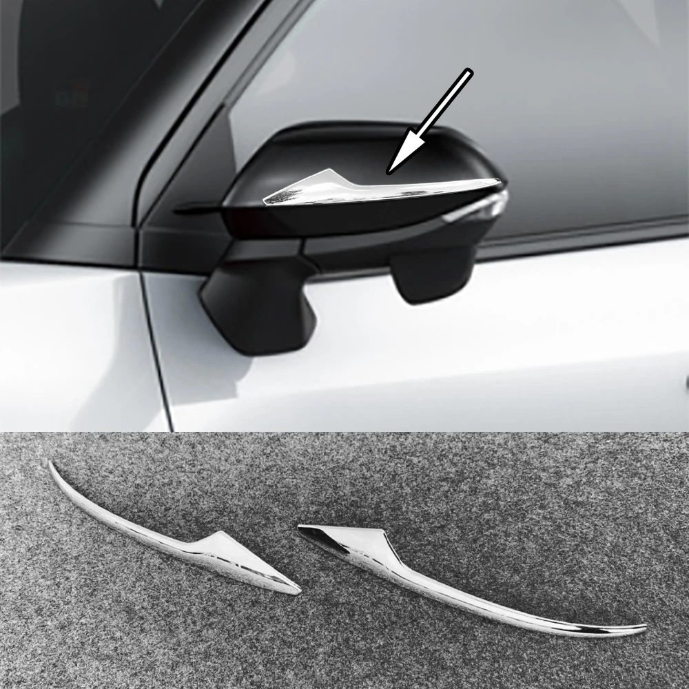 

Chrome Accessories Side View Wing Mirror Trim Moldings For 2020-2024 Toyota Yaris Cross Accessories Car Sticker