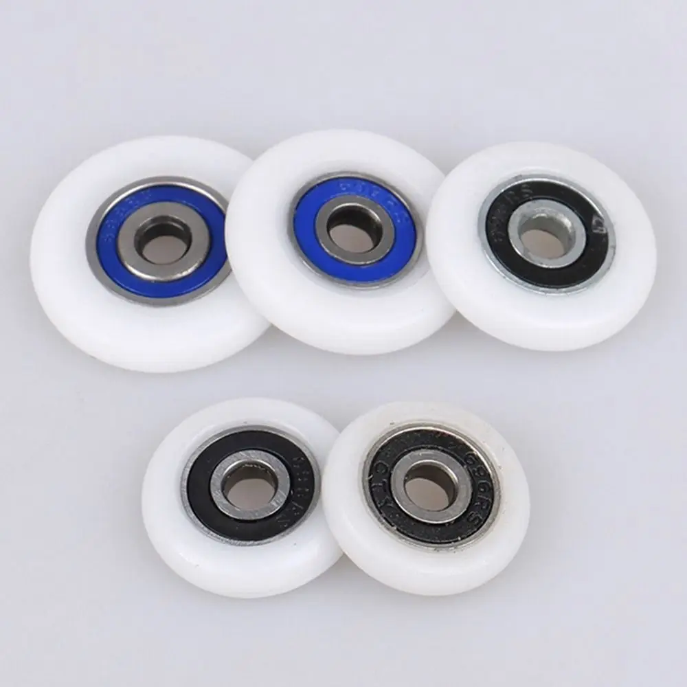1 uds/4 Uds nuevo 19/23/25/27/29mm Hardware de sujeción de rodillo para puerta de ducha con ruedas de corredor de tornillo polea de puerta corredera de nailon silenciosa