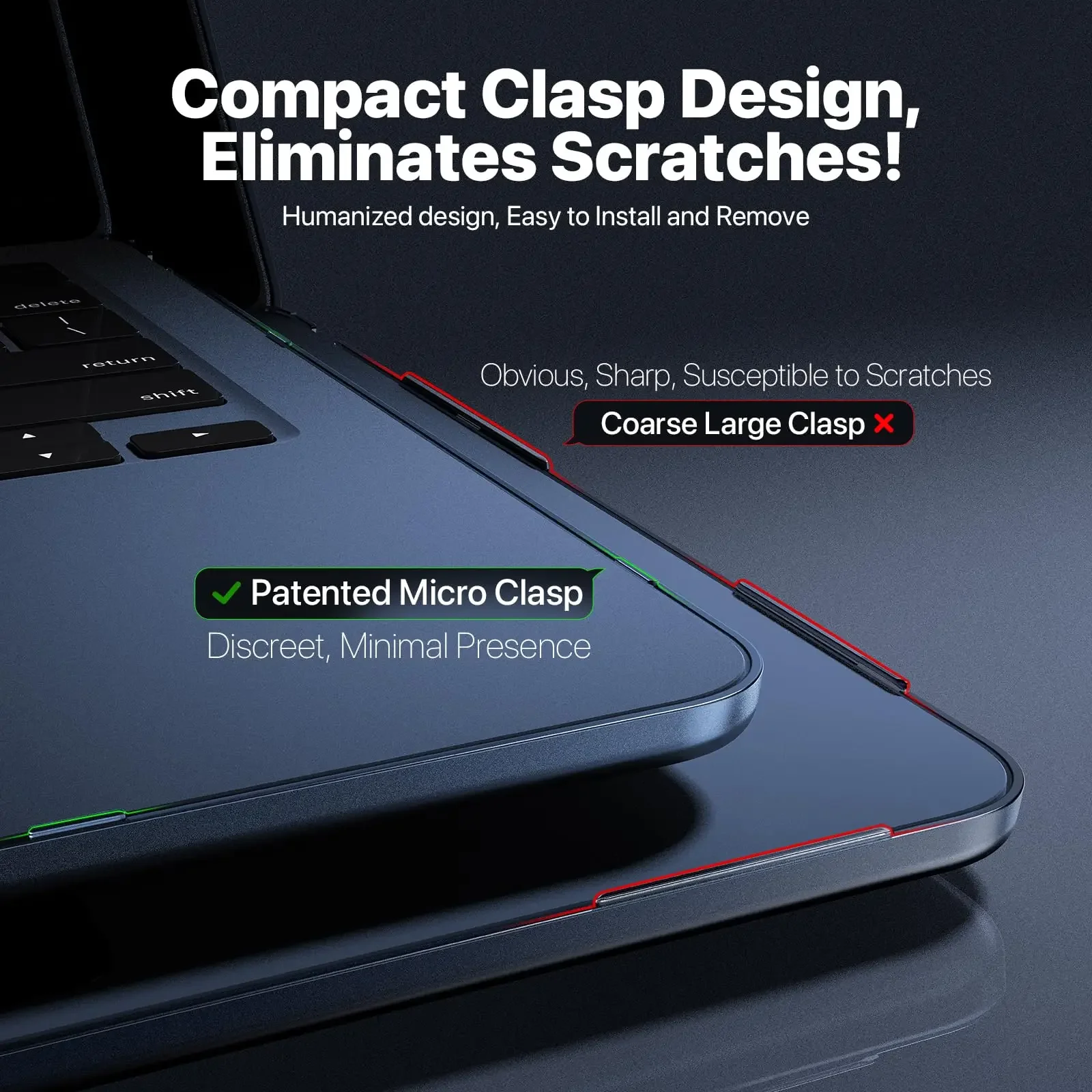 Capa para laptop adequada para MacBook Air 13,6 polegadas com chip M2 M3 Premium Slim Matte Case em A3113 A2681 (versão 2022 2023 2024)