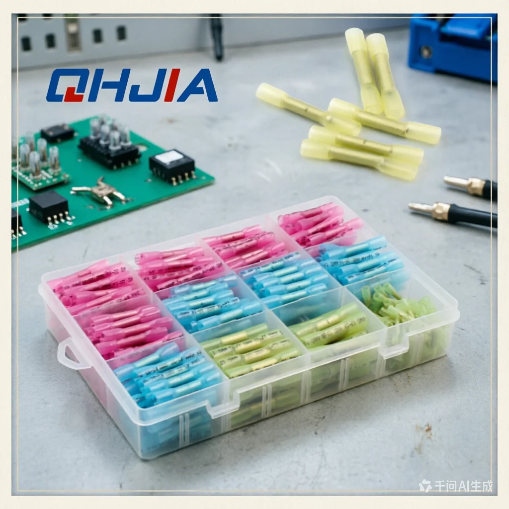 

BHT1.25 BHT2 BHT5 Waterproof Heat Shrink Butt Connectors 1.25-5mm² Insulated Copper Wire Splice Crimp Terminals