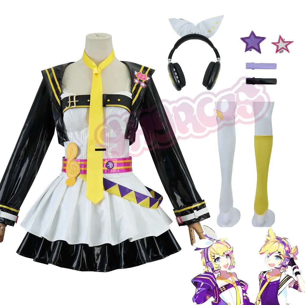 

Mikkuu Rin Len Cosplay Proje Sek Costumes Earphone accessories Anime Role Playing Holiday Party Women Men Game Halloween Prop