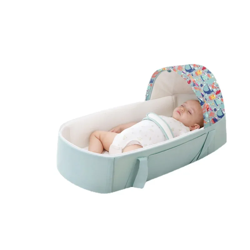 Pure Cotton Breathable Go Out Baby Cradle Car Safety Baby Sleeping Basket Windproof Foot Cover Baby Basket Portable Baby Bed