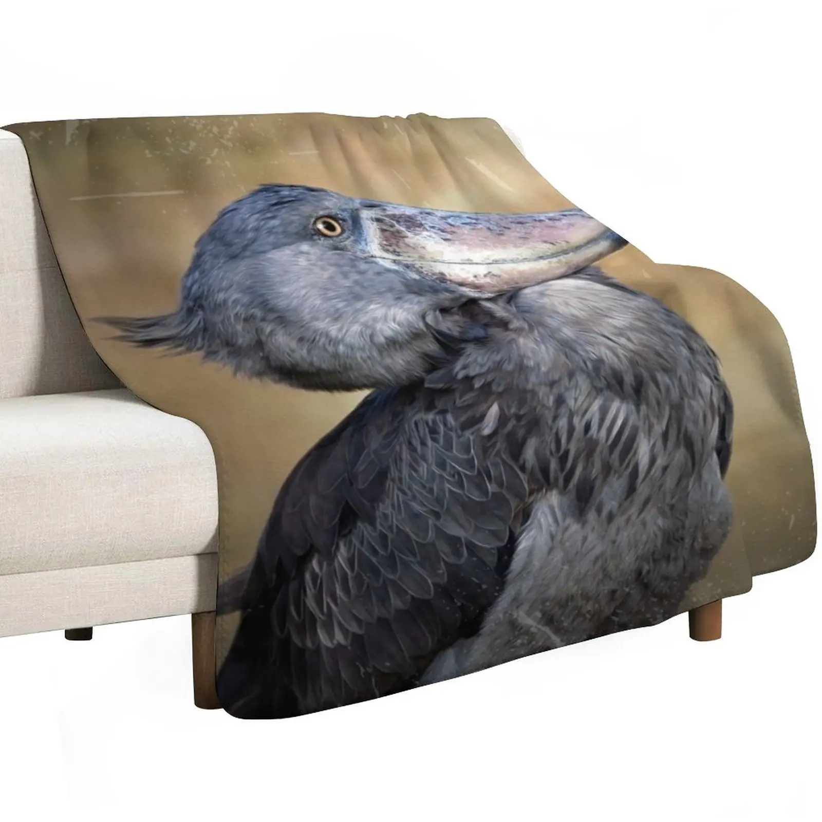 Shoebill Stork Throw Blanket Stylish Decor Blanket Gift for Friends Roommate