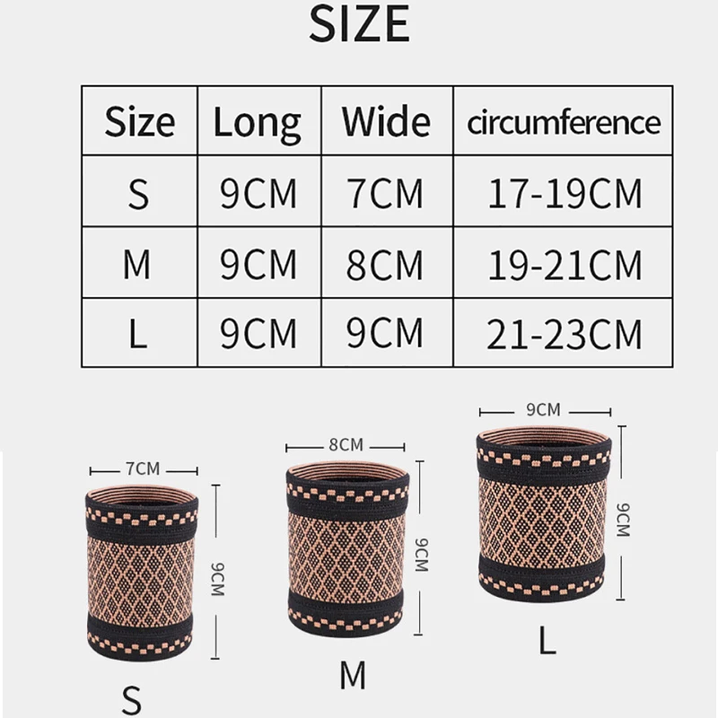 1 paar Kupfer Handgelenk Schutz Professionelle Sport Fitness Handgelenk Brace Unterstützung Handgelenk Schutz Elastische Gestrickte Kompression Armband – Detail 8