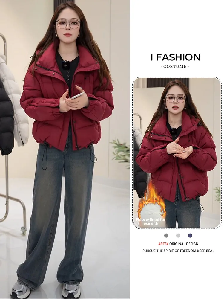 

Уникальная хлопковая куртка для женщин: модная, утепленная, теплая, для повседневной носки, в корейском стиле, новинка зимы