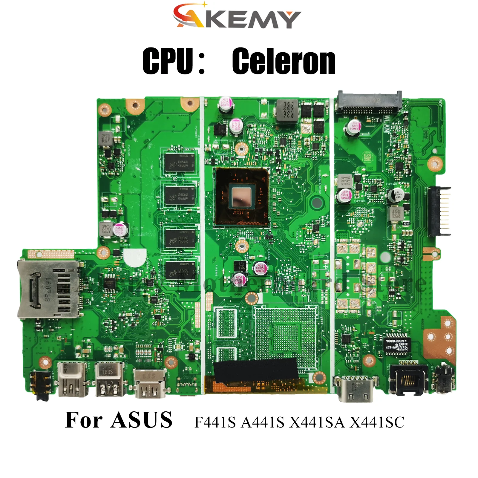 

X441SA Laptop Motherboard For ASUS VivoBook A441S F441S X441SC X441SA X441S Mainboard With Celeron CPU 100% tests OK fast ship
