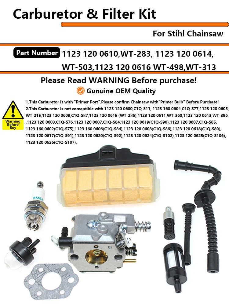 WT-283 Vergaser für Stihl 021,021C,023,023C,025,025C, 1123 120 0610,WT-283, 1123 120 0614,WT-503,1123 120 0616 WT-498,WT-313 – Detail 1