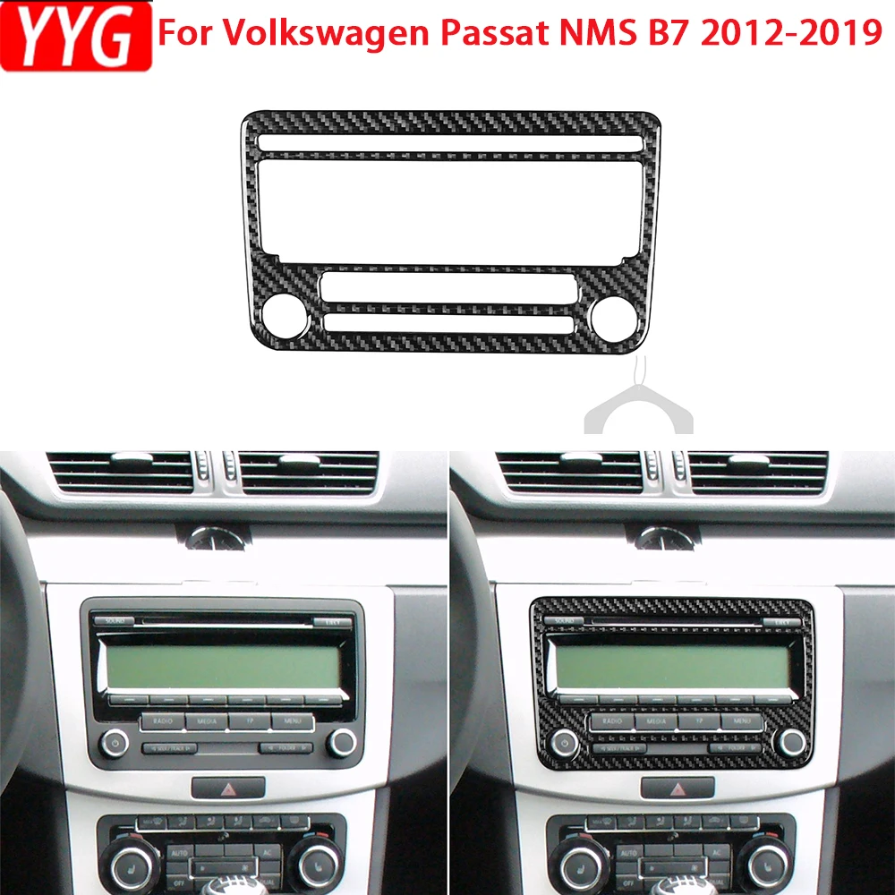 

For VOLKSWAGEN Passat NMS B7 2012-2019 Carbon Fiber Center Console Navigation Screen Radio Panel Decor Sticker Car Accessories