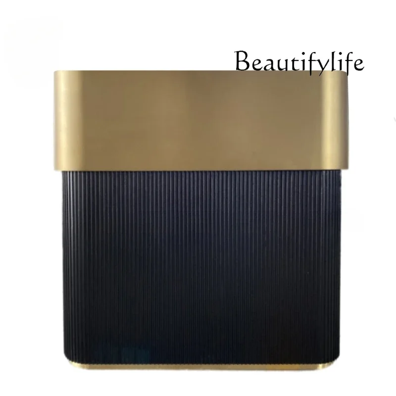 C Nordic Modern Light Luxury Stainless Steel Checkout Page Reception Desk Hotel Clubhouse High-end Front Desk