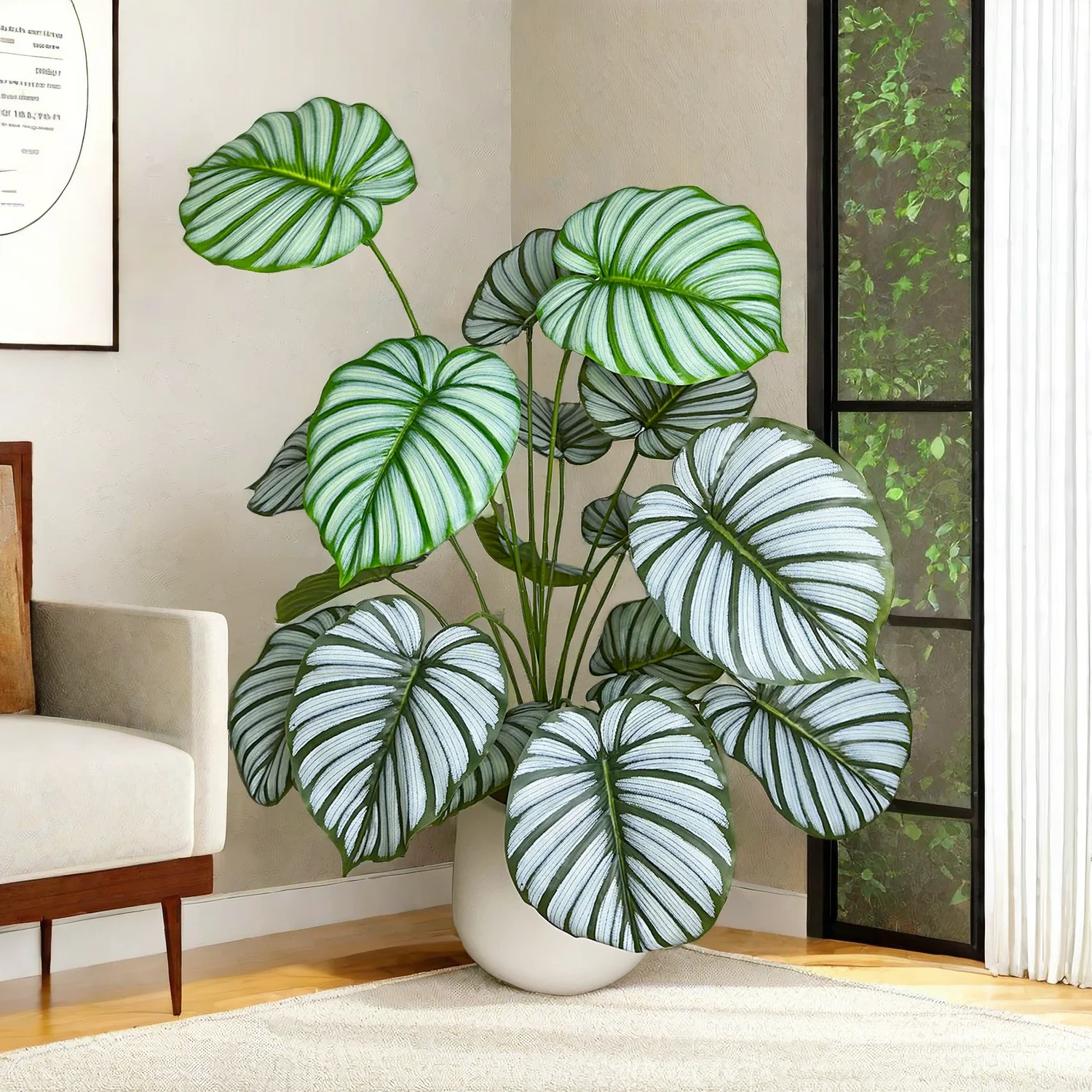 65/100cm Monstera Plant Plastic Leaf faux plant branch realistic Ornamental indoor Artificial Plant for Home Office Decor