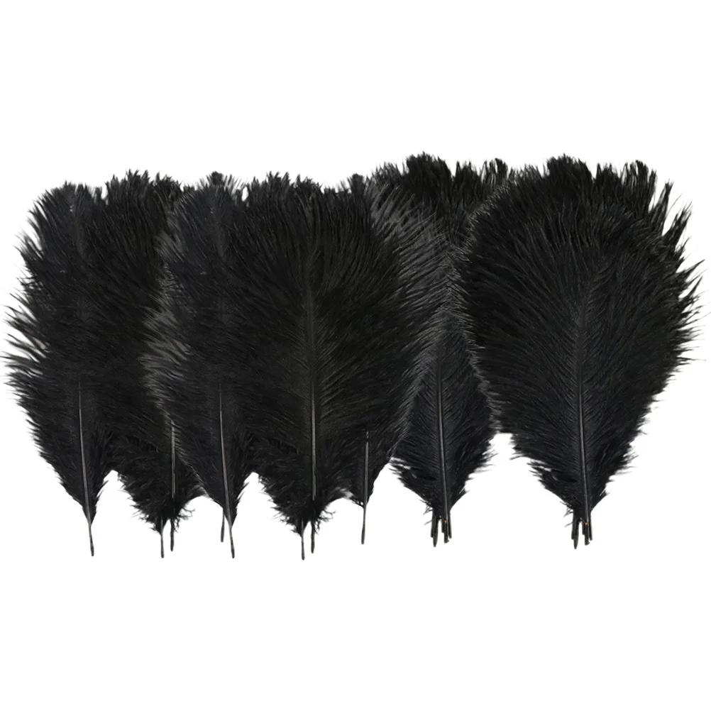 

20Pcs Black Ostrich Natural Plumes Wedding Home Party Decoration Floral Vase Craft Supplies Ostrich Plumes