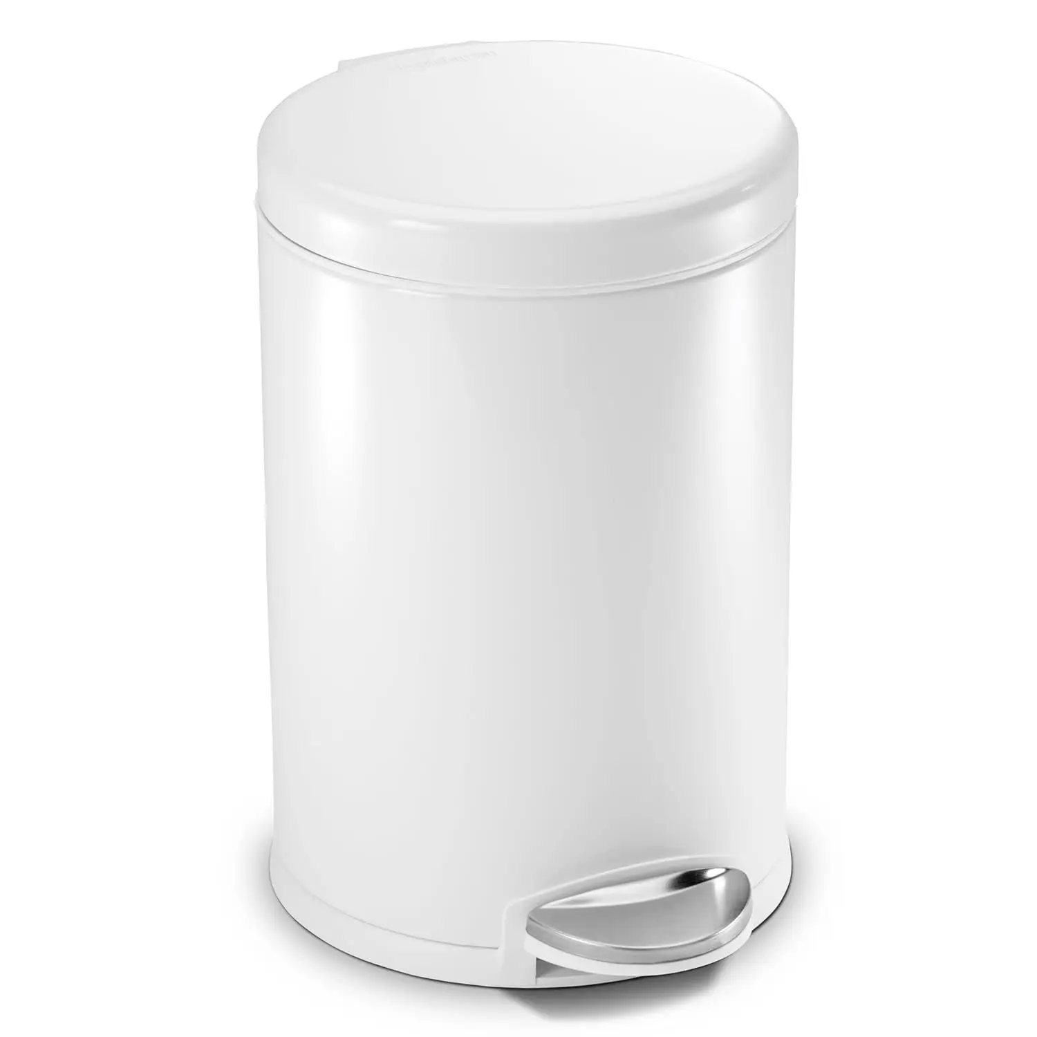 

4.5 Liter White Steel Bathroom Trash Can, Durable and Stylish for Home Use