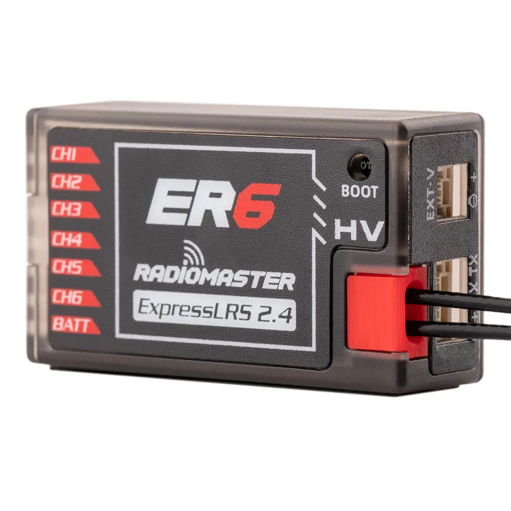 

RadioMaster ER6 2.4ghz PWM ExpressLRS 6 Channel Receiver Supports wifi updates and webui configuration