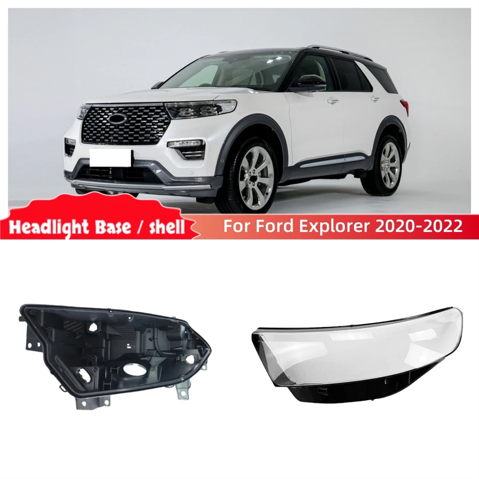 For Ford Explorer 2020 2021 2022 Accessories Cars Base Head Lamp Shell Headlight Back Housing Holder Front Headlamp Lamp Cover