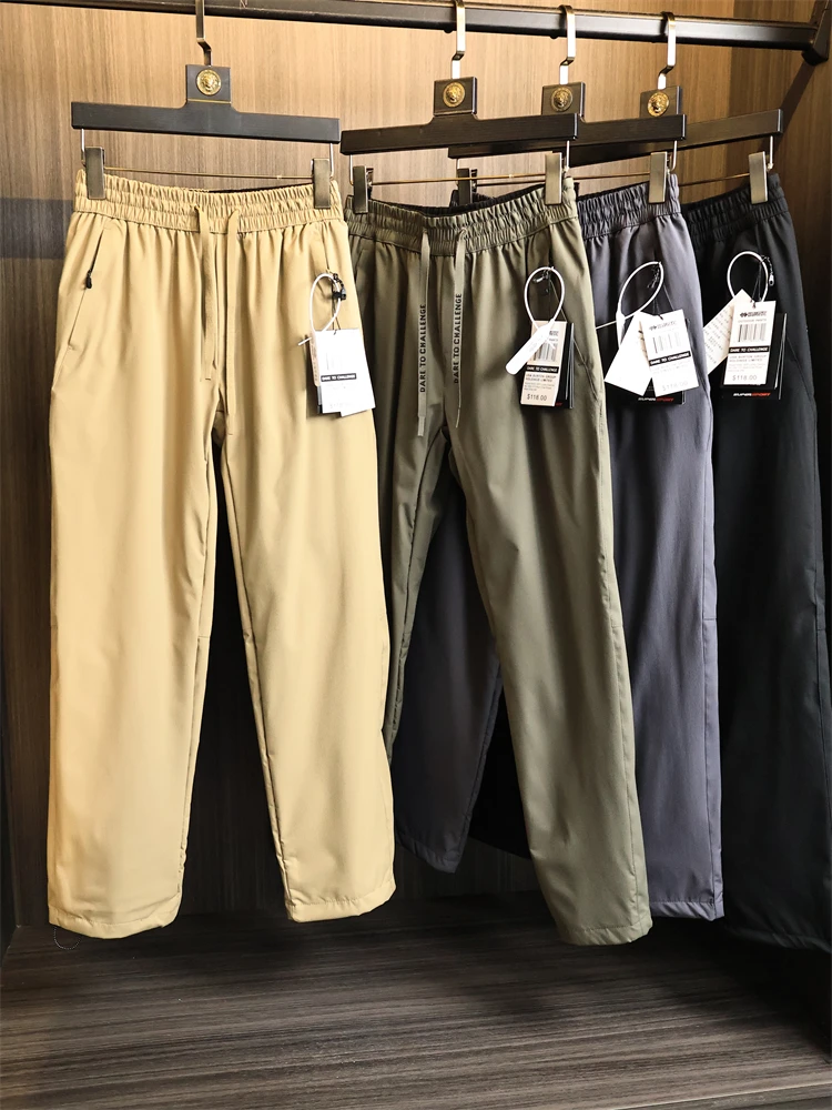 

Thiened Fce Outdoor Skiing Men's Straight Leg Casual Pants Faionable Urban Sle Breathable Polyester Fiber Winter Tro...