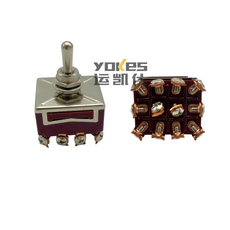 163-6710 163-6711 Handle Rocker Switch 12 Pin 250V 15A Self-resetting Toggle Switch For Caterpillar