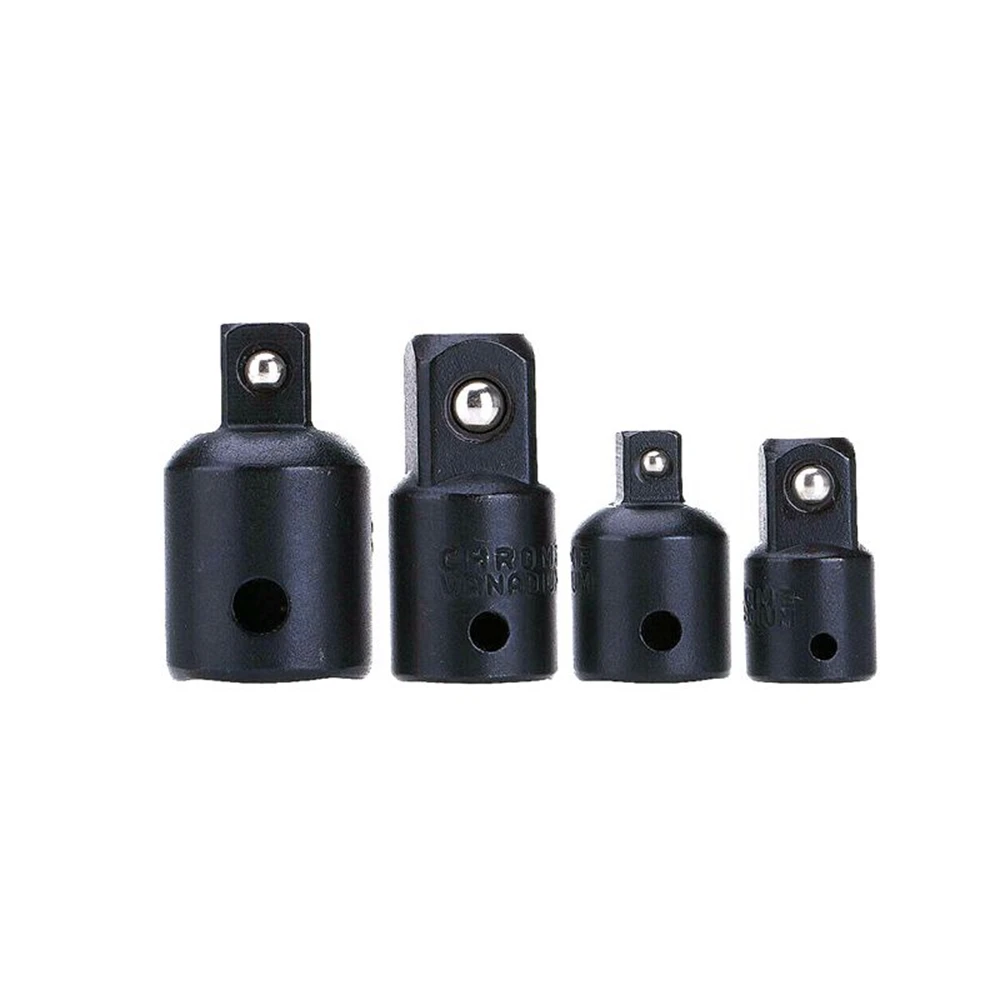 Llave de trinquete 4 piezas 1/4 3/8 1/2, adaptador de enchufe, juego de llaves, convertidor, reductor de accionamiento, proceso de electroforesis, herramientas de ennegrecimiento