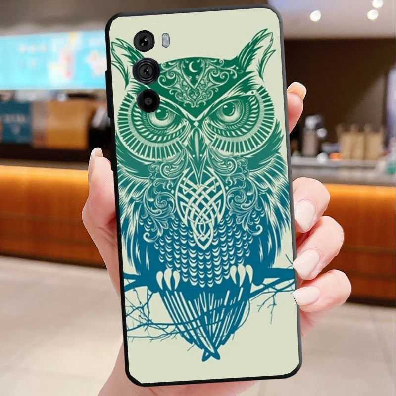 

Phone Case For Motorola Edge 50 40 Pro 60 50 40 30 Ultra Neo Fusion Moto G85 G72 G53 G54 G84 G13 G32 Animal Cute Cartoon Owl