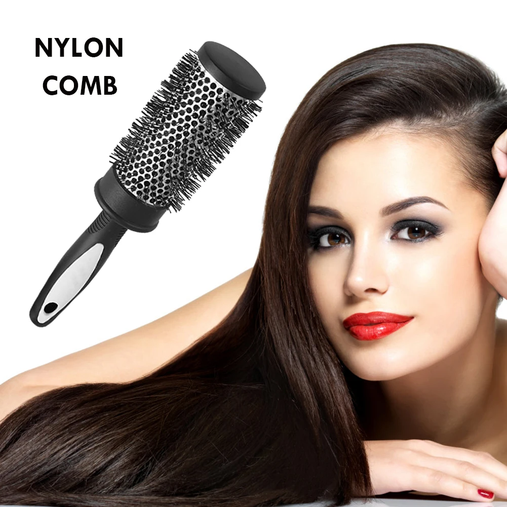 Nylon Hair Curly Hair Cylinder Comb Aluminum Curly Hairbrush Hairdressing Tools