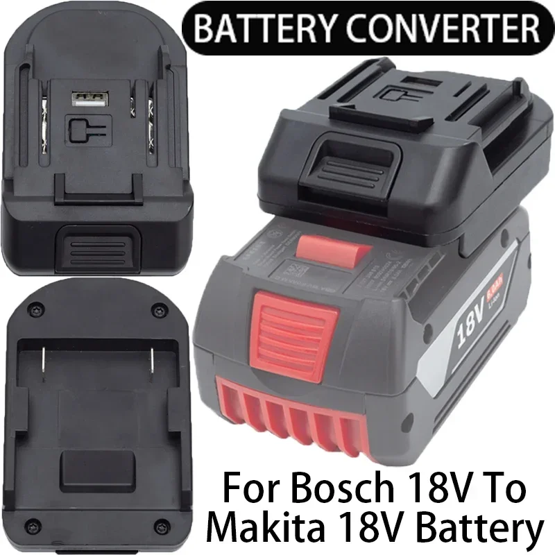 Adaptador para Bosch 18v para Makita 18 20v Conversor de Bateria de Íon-lítio para Makita Ferramentas sem Fio Furadeira Elétrica Acessórios de Ferramentas Elétricas