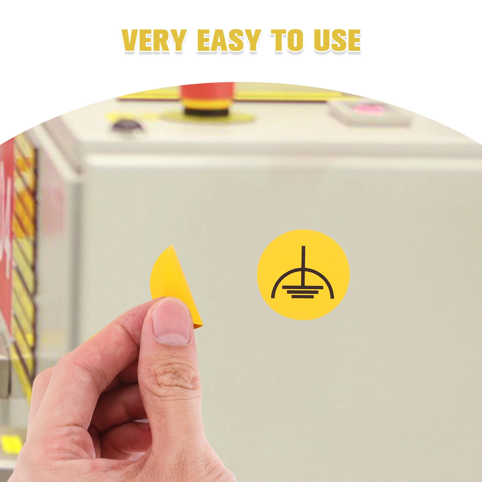 10 قطعة ملصقات رموز التأريض شارات التحذير ملصقات سلامة الماكينة الكهربائية لوحة الكسارة ملصقات تحذيرية تحذيرية