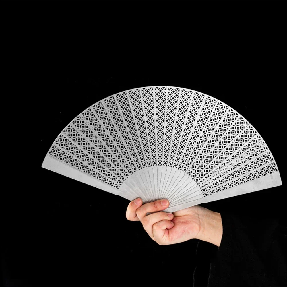 New Chinese Style Fine Steel Ancient Fan Self-Defense Kung Fu Portable Fan Metal Defense Stainless Steel Folding Fan JJ427