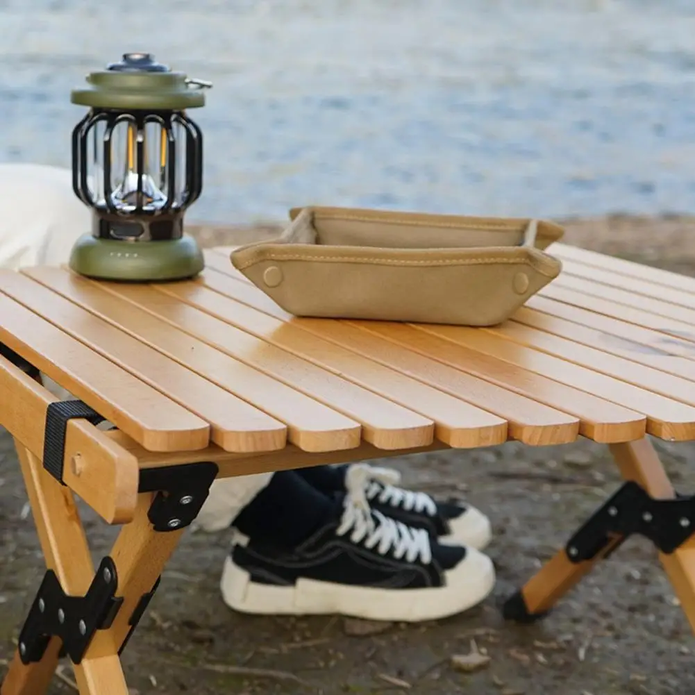 Tragbares, faltbares Camping-Aufbewahrungstablett, quadratisches Desktop-Organizer-Tablett für den Außenbereich, multifunktionale Aufbewahrungsbox für Schlüssel und kleine Gegenstände – Detail 7