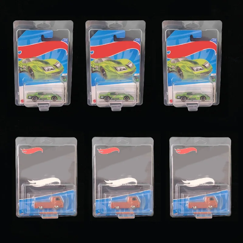 5/10PCS Car Toy Transparent Display Case Hotwheels Protective Shell Boulevard Team Transport Model Card Board Collect Boys Gift