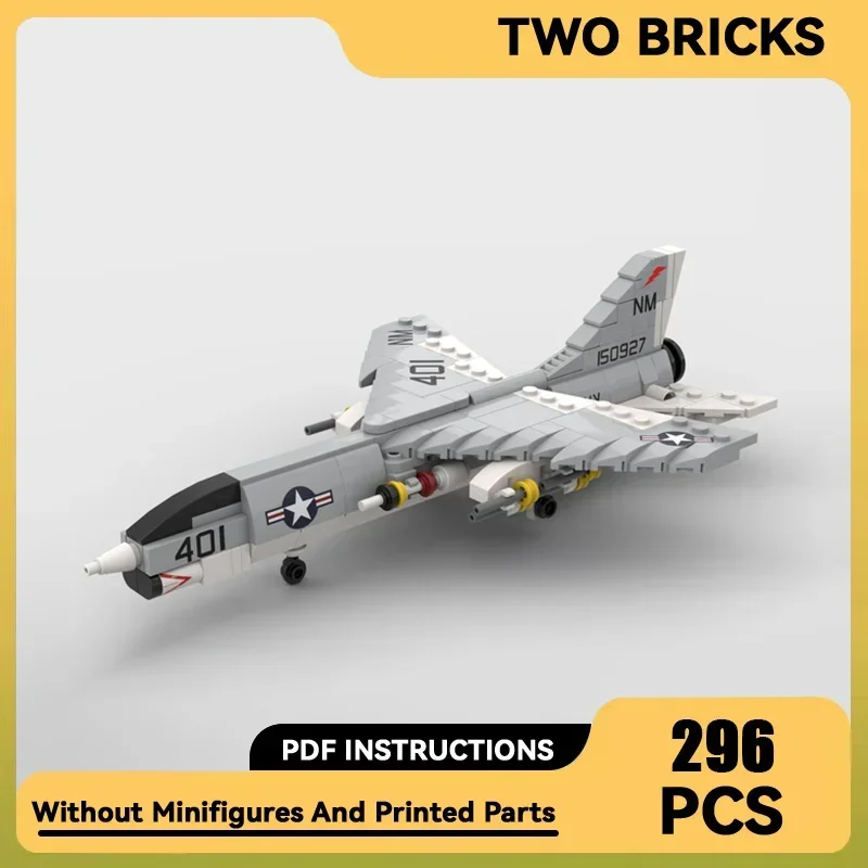 

Moc Building Bricks Military Model 1:72 F-8E Crusader Fighter Technology Modular Blocks Gifts Christmas Toys DIY Sets Assembly